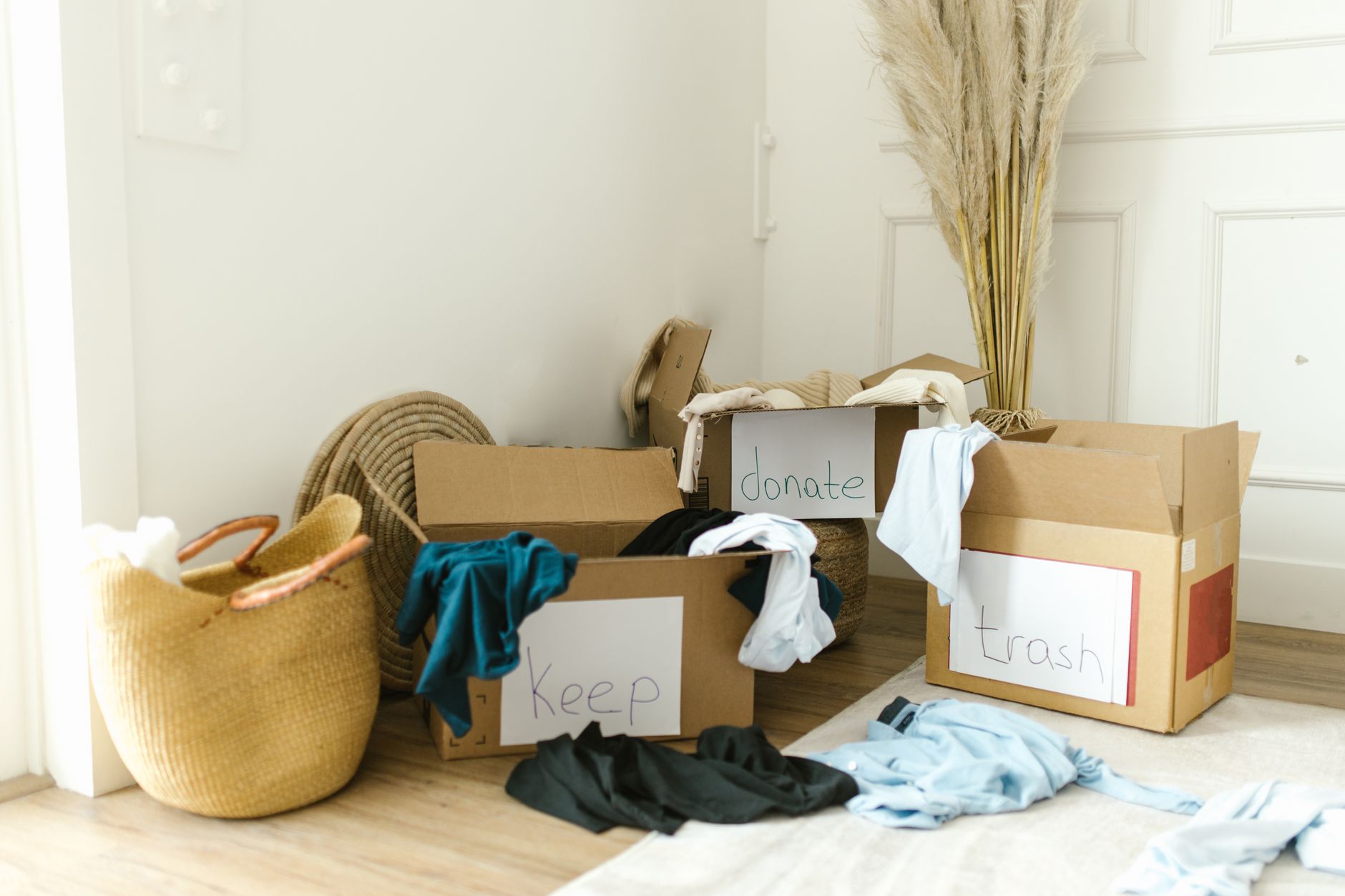 Trier ses affaires en cartons